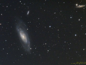 2020/03 M106 mit NGC4217 und NGC4248 M106 - Diese Galaxie ist ca. 23 Millionen Lichtjahre von der Erde entfernt und hat einen Durchmesser von ca. 60.000 Lichtjahren. (Quelle: MAA) Oben rechts ist...