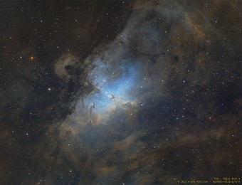 2022/04 M16 Adlernebel Der Adlernebel mit seinen "Säulen der Schöpfung" ist ca. 7000 Lichtjahre von der Erde entfernt und ca. 70 Lichtjahre groß. Zu finden ist der Nebel im Sternbild...