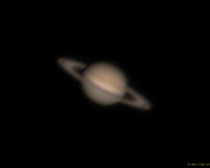 2023/09 Saturn Saturn mit seinen Ringen. Man kann hier auch die Cassini-Teilung gut erkennen Aufnahmedaten: Zwo ASI290MC; 10