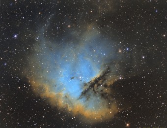 2022/01 NGC 281 - Pacman Nebel Der Emissionsnebel NGC 281 (auch Pacman Nebel genannt) in Schmalband. Der Nebel ist im Sternbild Kassiopeia zu finden und ca. 9.500 Lichtjahre entfernt....