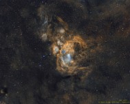 2024/05 NGC6357 Hummernebel Der Hummernebel ist im Sternbild Skorpion zu finden, etwa 5.800 Lichtjahre entfernt und hat einen Durchmesser von etwa 400 Lichtjahren. Es handelt sich hier um...